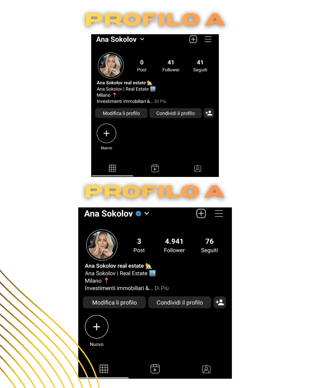 crescita instagram prima e dopo